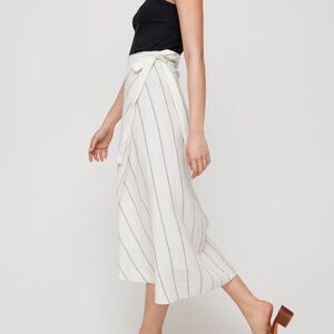 Aritzia Tie Maxi Linen Skirt